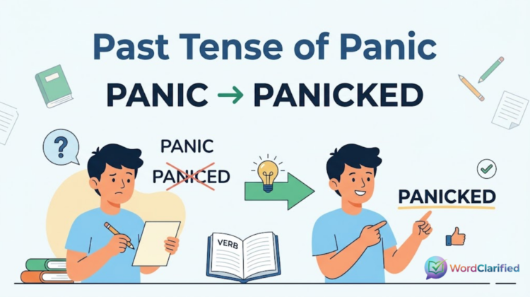 Past tense of panic showing panic changed to panicked
