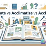 Acclimate vs Acclimatize vs Acclimatise