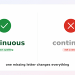 continuous vs continous spelling comparison
