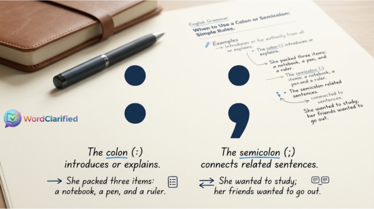 when to use a colon or semicolon