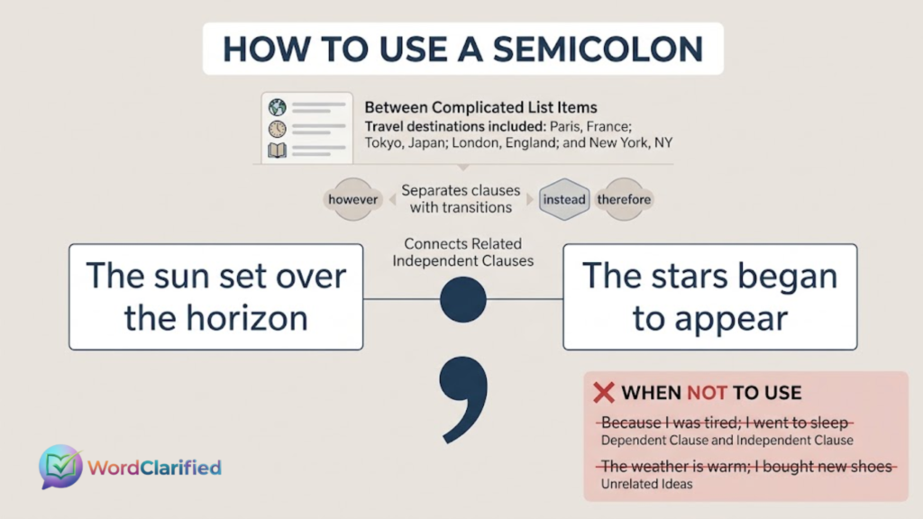 When to Use a Semicolon in English Grammar
