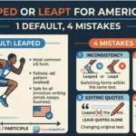 Leaped or leapt comparison for US writers